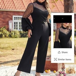 Black heart and pearl jumpsuit